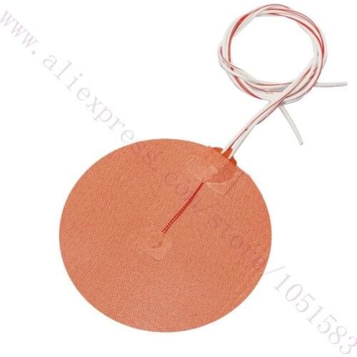 USA Material! Dia 300mm 500W 110V/220V Flexible Round Silicone Heater Pad, w/Thermistor &3M Backing, Delta 3D Printer Heatbed
