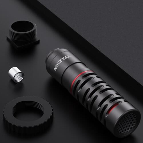 Gun-type pointing video live camera microphone adapted to DJI mobile phone camera from media recording microphone