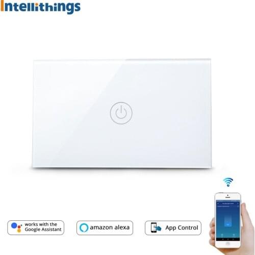 US Tuya WiFi Light Switch No Neutral Wire 1 2 3 Gang Alexa Google Home Assistant Smart Life Control 110V to 240V