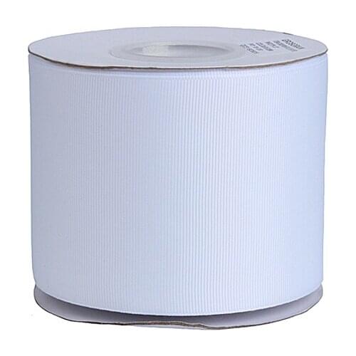 High quality 100 yards/roll 3 inch white grosgrain ribbon for hair bows