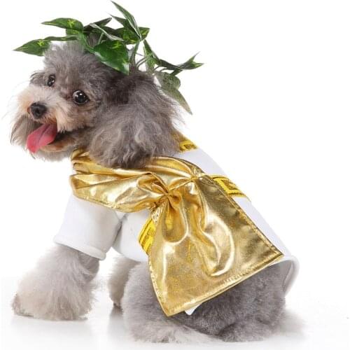 Funny Dog Costume Roman Toga Pet Clothes For Small Medium Dogs Halloween Christmas Cosplay Suit For Cats Party Dress Up Apparel