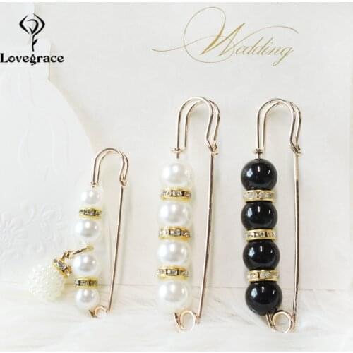 Fashion Women Small Brooches Lady Imitation Pearls Bow Brooch Wedding Brooch Pin Jewelry Accessorise for Girl Coat Shirt Pins