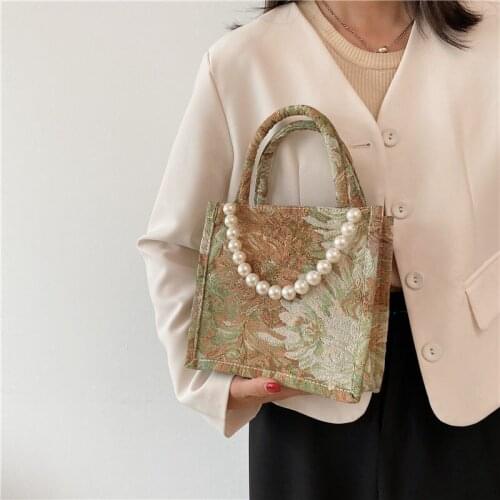 Female Handbag Purse Women Bag Tote Bag Designer Backpack Beach Bags Beaded Fashion 2021 New Trend Canvas High Capacity Zipper