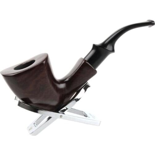 1 Pieces New High-grade Ebony Wood Smoking Pipe Wooden Pipe Fashion Handmade Gift Pipe Bent Type Pipe