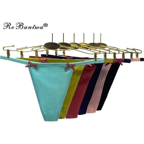 10pcs/Set Sexy g string Panties Cotton Womens Underwear Ladies Bikini Thongs Lingerie Girls T-back Panty Female Underpants
