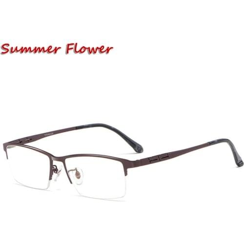 12.7 g Light Men Square Titanium Fashion Wide Frame Top Quality Optical Eyeglasses Prescription Glasses for Progressive Lenses