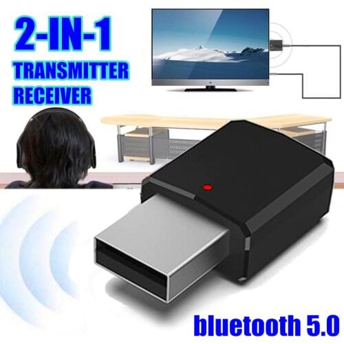 2in1 bluetooth 5.0 Audio Receiver Transmitter Wireless Adapter Mini 3.5mm AUX Stereo Bluetooth Transmitter For TV PC Car Speaker