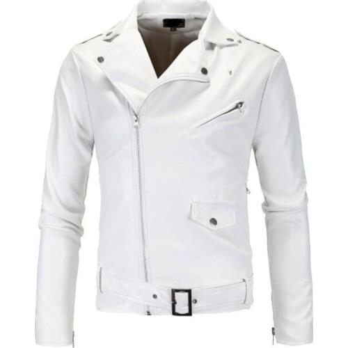 2020 Autumn New Motorcycle Leather Coat for Men High Quality Cable-pulled Motorcycle Leather Jacket