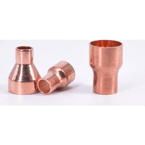 25.4mm 28.6mm To 10 12.7 16 19 22mm ID 99.9% Copper End Feed Solder Reducer Reducing Plumbing Fitting Coupler For Air Condition