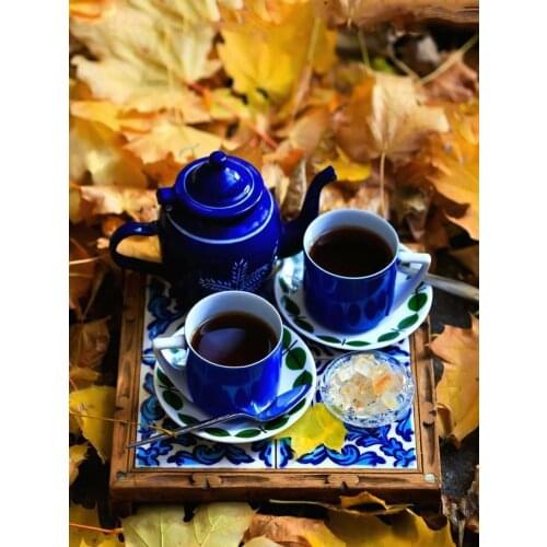 5D Diamond Painting Kits Embroidery Coffee Full Round With AB Drill Landscape Cross Stitch Mosaic Rhinestone Art Home Decor Gift