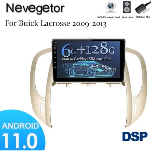 Android 11 For Buick LaCrosse 2009-2013 Car Radio Multimedia Video Player GPS Navigation NO DVD 2 Din Octa-Core
