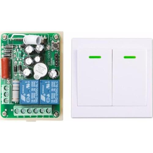 Household AC 220 V 2 CH Wireless Remote Control Switch 1 receiver + 1 transmitter wireless wall switch