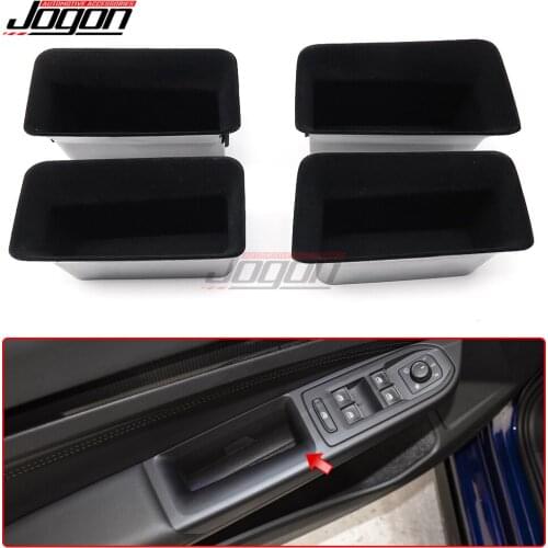 Side Door Armrest Box Storage Box Flocking Container Organizer For VW For Volkswagen Golf 8 MK8 VIII GTI R GTE GTD 2020 2021