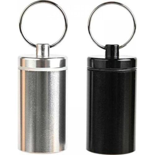 Outdoor Travel Mini Pill Box Large Capacity One Week Daily Sealed Waterproof Compartment Aluminum Alloy Storage Medicine Case