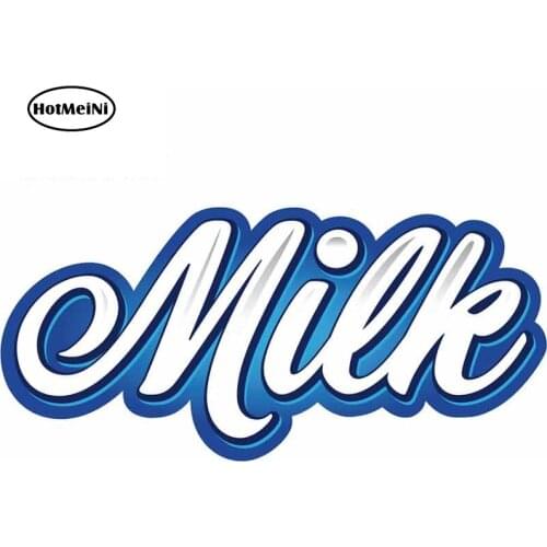 HotMeiNi 13cm x 6.3cm For Milk Car Decal For JDM VAN Car Stickers 3D Custom Printing Refrigerator Decor Occlusion Scratch