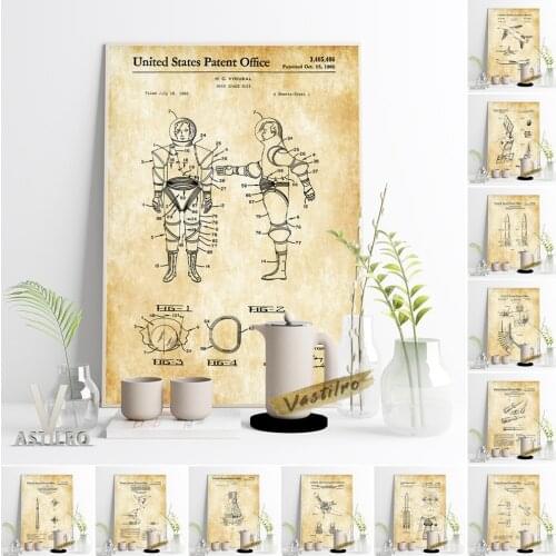 Communication Satellite Patent Office Exhibition Poster Aviation Aircraft Rockets Blueprint Art Prints Museum Library Wall Decor