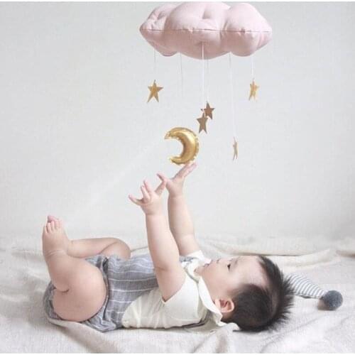Newborn baby bedding set Nordic Style Clouds and stars Newborn Boy Girl Toys Gift Hanging for Crib Tent Ornament Room Decoration