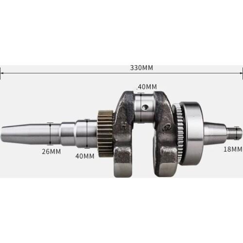 Tapered Crankshaft Assy(with bearing+ Gear) for 186F L100 9HP Air Cooled Diesel Engine powered 5~5.5KW Generator