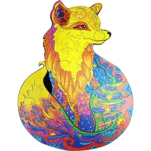 Plane assembly drawing Puzzle blocks for adults and children Fox puzzle color box packing