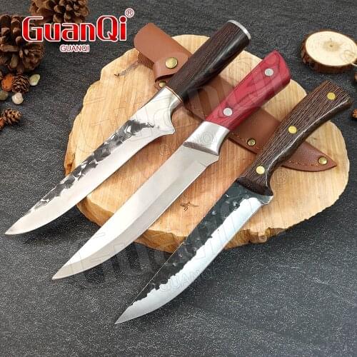 Hammering Pattern Stainless Boning knife Sharp Deboning Meat Removal Killing Pigs Selling Cutting Peeling Meat Cutting Knifes