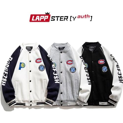 LAPPSTER-Youth Men Embroidery Patchwork Varsity Jacket 2021 Mens Harajuku Bomber Baseball Jacket Male Y2k Streetwear Windbreaker