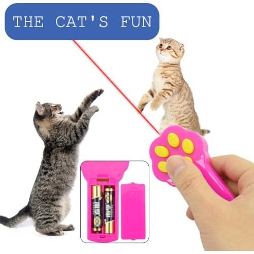 Cat Laser LED Pointer Pen Pet Kitten Training Toy Kitten Paw Shape Interactive Toy Cats Products Creative Funny Pets Cats Toys