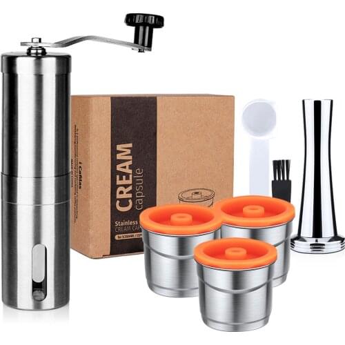 ICafilasStainless Steel Metal Reusable Coffee Capsule For Dolce Gusto For Nespresso For Illy For Cafissimo