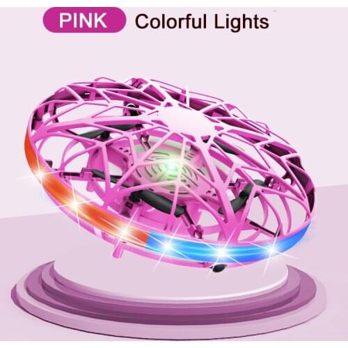 Mini Helicopter RC UFO Drone With LED Infraed Hand Sensing Aircraft Electronic Model Quadcopter Flayaball Dron Toys For Children