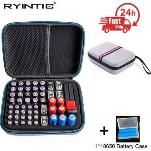 Portable Hard EVA Protective AA/AAA Battery Holder Storage Box Case Organizer Container aaa Rangement Pile With Battery Tester