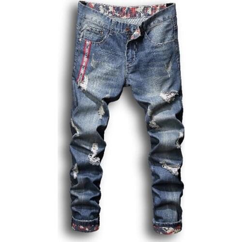 2021 New Young Mens Fashion Casual Stretch Slim Jeans Classic Trousers Denim Pants Male Jeans Men