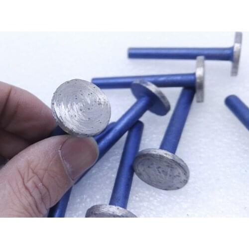 New 5pcs 46# Cylindrical Diamond Grinder Head T Wheel Sintering Mounted Points for Stone, 6mm Shank Carving Grinding