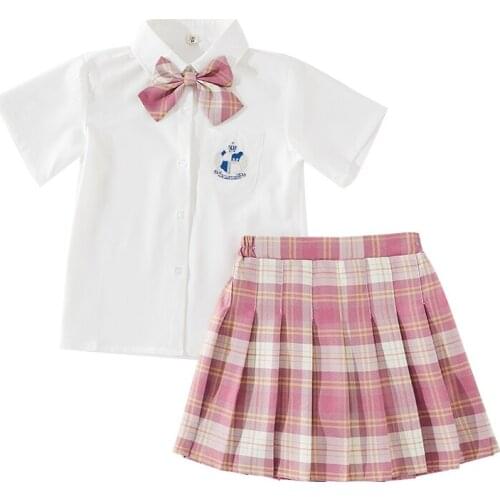 New Summer Toddler Casual Costume Baby Girls Clothes Children Cotton T-Shirt Plaid Skirt 2Pcs/Sets Kid Infant Fashion Tracksuits