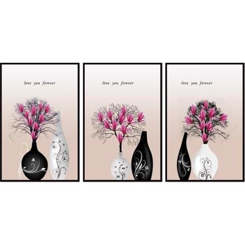 Factory wholesale (No Framed) Vase flower series Canvas Print On Canvas Printing Wall Pictures 12YM-A-679