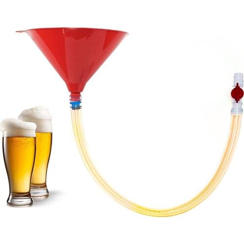 Plastic Single Tube Beer Funnel Leakproof Long Thick Tube Beer Bong Funnel Single Tube Beer Funnel for Party Beer Festival Bar