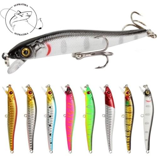 With Diving Depth 0.5-1.5M Bionic Bait 3D Simulation Eyes Fishing Lure 8 Colors 8.5cm/5.8g Artificial Minnow Plastic Hard Bait
