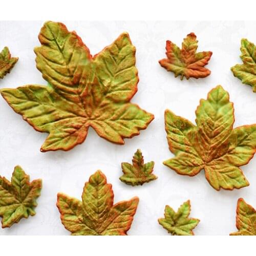 Silicone Mold Fondant Molds Leaves Maple Leaf Sugar Cake Mold Chocolate Candles Silicone Baking Tools DIY Chocolate Clay Resin