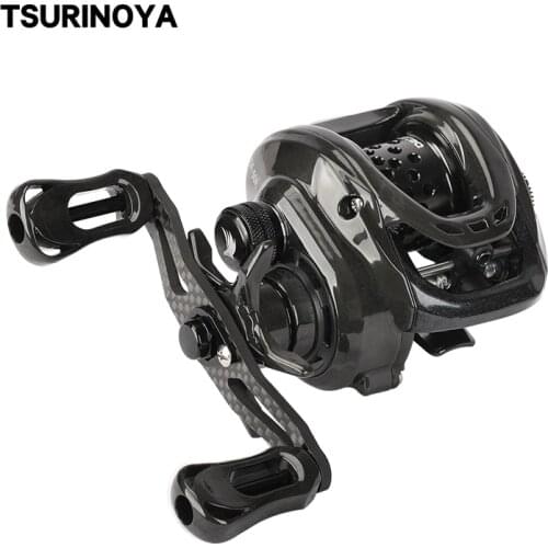 TSURINOYA DARK WOLF 151g BFS Baitcasting Fishing Reel Left Right Hand Shallow Spool Carbon Body Low Profile Bait Casting Reel