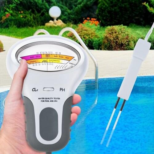 2 In 1 Testers Chlorine Meters PH Tester Water Quality Testing Device CL2 Measuring For Swimming Pool Aquarium Drinking Water