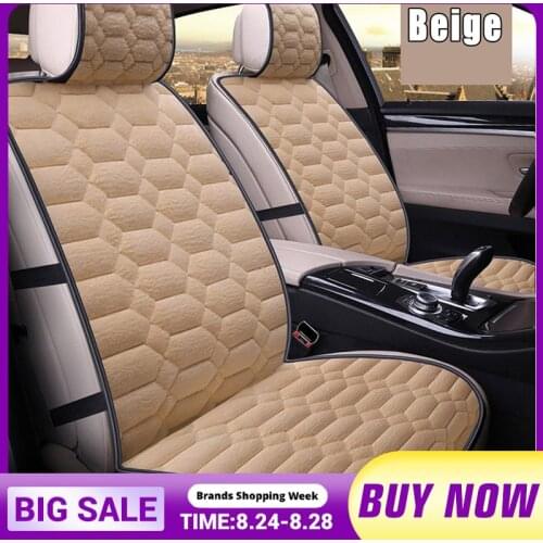 Universal car seat covers set faux fur cute car interior accessories cushion styling winter new plush Warm for Automobiles 1/2pc