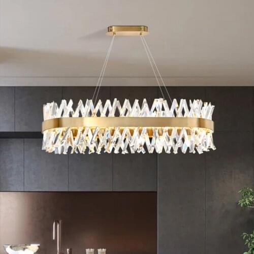 Gorgeous and Fashionable Dining room Lamp Atmospheric Personality Chandelier LED Creative glass Villa Lights