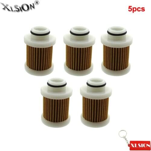 XLSION Aftermarket 5Pcs Gas Fuel Filter Cartridge Element For Yamaha F70 F75 F90 T50 T60 6D8-WS24A-00-00 6D8-24563-00-00