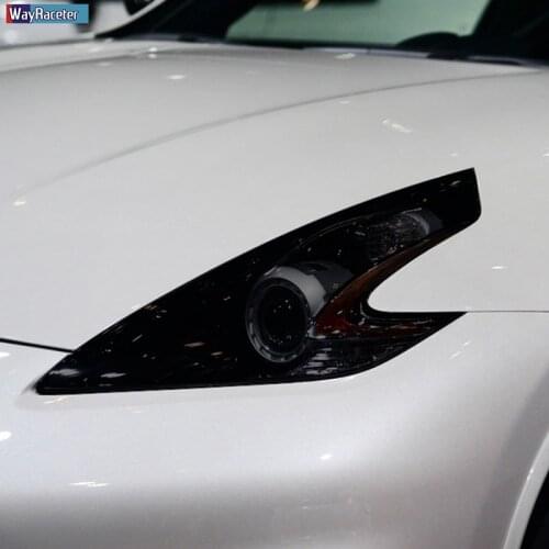 Car Headlight Protective Film Headlamp Restoration Transparent Black TPU Sticker For Nissan 370Z Nismo 2009-Present Accessories