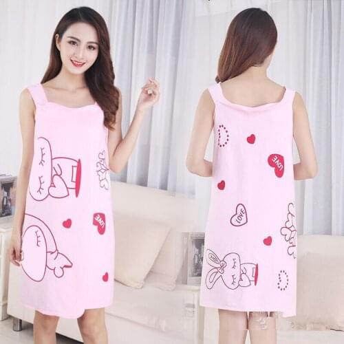Women Bath Towels Lady Girls Spa Bathrobes Clothing Sexy Wearable Towel Dresses Microfiber Beach Towels Bathing Towel Nightwear