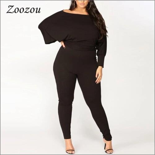 Plus Size Off Shoulder Women Jumpsuits Spring Autumn Long Sleeve Lace Up Rompers Casual Elagant Skinny Slim Jumpsuit Lady Custom