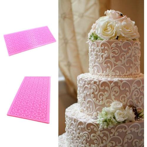 1PC Eco-Friend Lace Silicone Cake Mold Mould DIY Cake Decor Sugar Crafts Fondant Mould Mat Baking Tool Cake Tools New