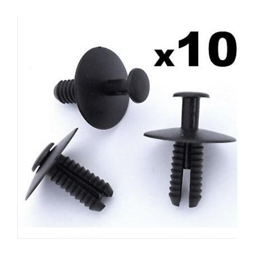 10x 6mm For Opel Bumper & Wheel Arch Lining Plastic Body Panel Trim Rivet Clip