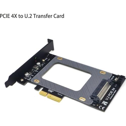 PCI-E Riser 3.0 4X to U.2 SFF-8639 Adapter PCIe U.2 SSD to PCI Express Card Support U.2 SSD 2.5" SATA SSD to PCI-E X4 Riser Card