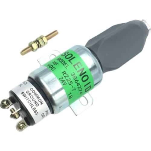 Excavator accessories For HYUNDAI R215-7 225-7 Cummins Flameout switch Solenoid valve flameout