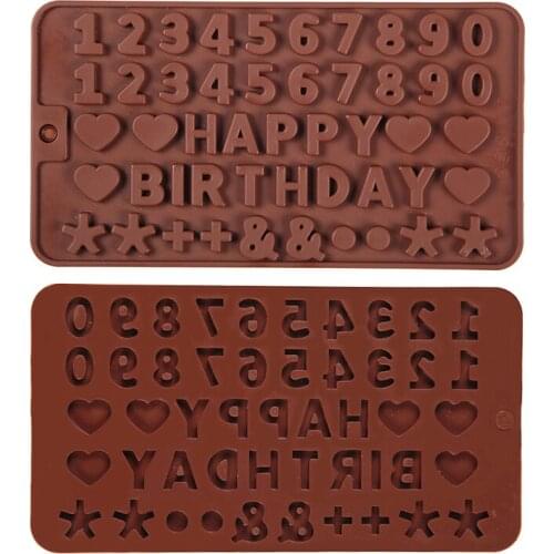 Baking accessories cream cake digital Birthday Decoration tools Chocolate Mold baking accessories pastry cake design silicon mol