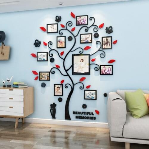 Big Tree Wall Stickers For Home Decor 3D DIY Acrylic Cat Decals Living Room Bedroom Background Wall Photo Display Wallsticker